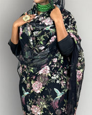 Floral Black Embroider