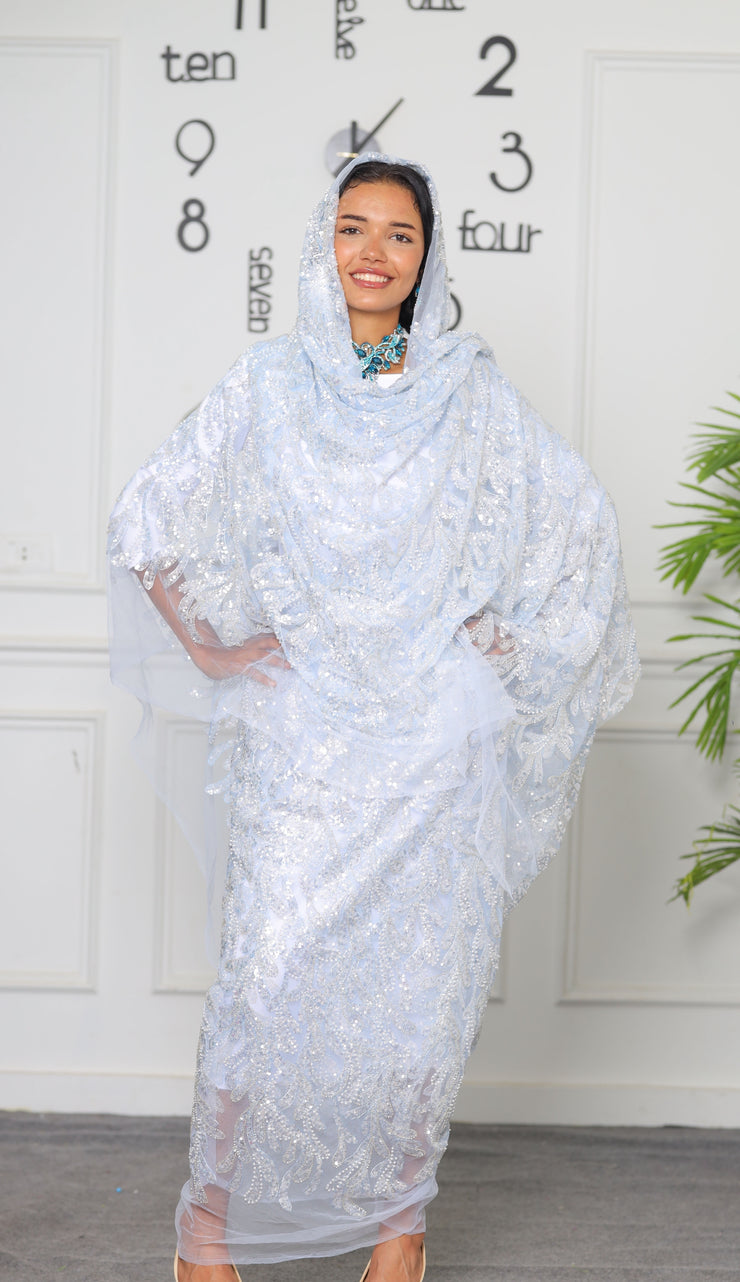 Baby blue Tulle Toub Laynary Bride