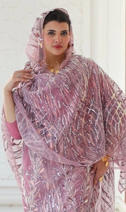 Pink Embroidered Toub