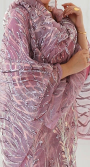 Pink Embroidered Toub