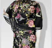 Floral Black Embroider