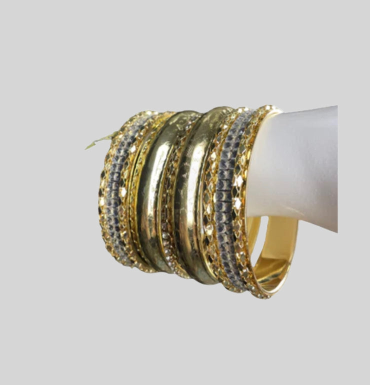 Golden Bangles with Stones