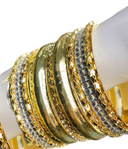 Golden Bangles with Stones
